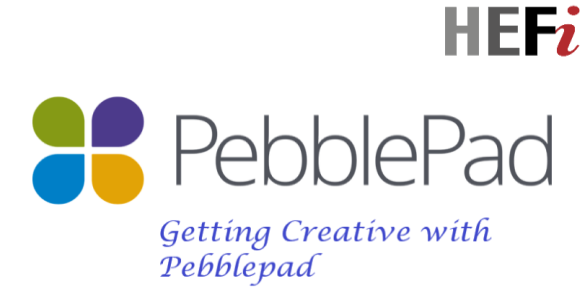 pebblepad- getting creative