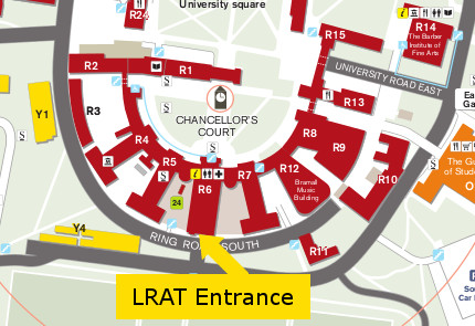 Map for finding LRAT in Aston Webb, under the Great Hall