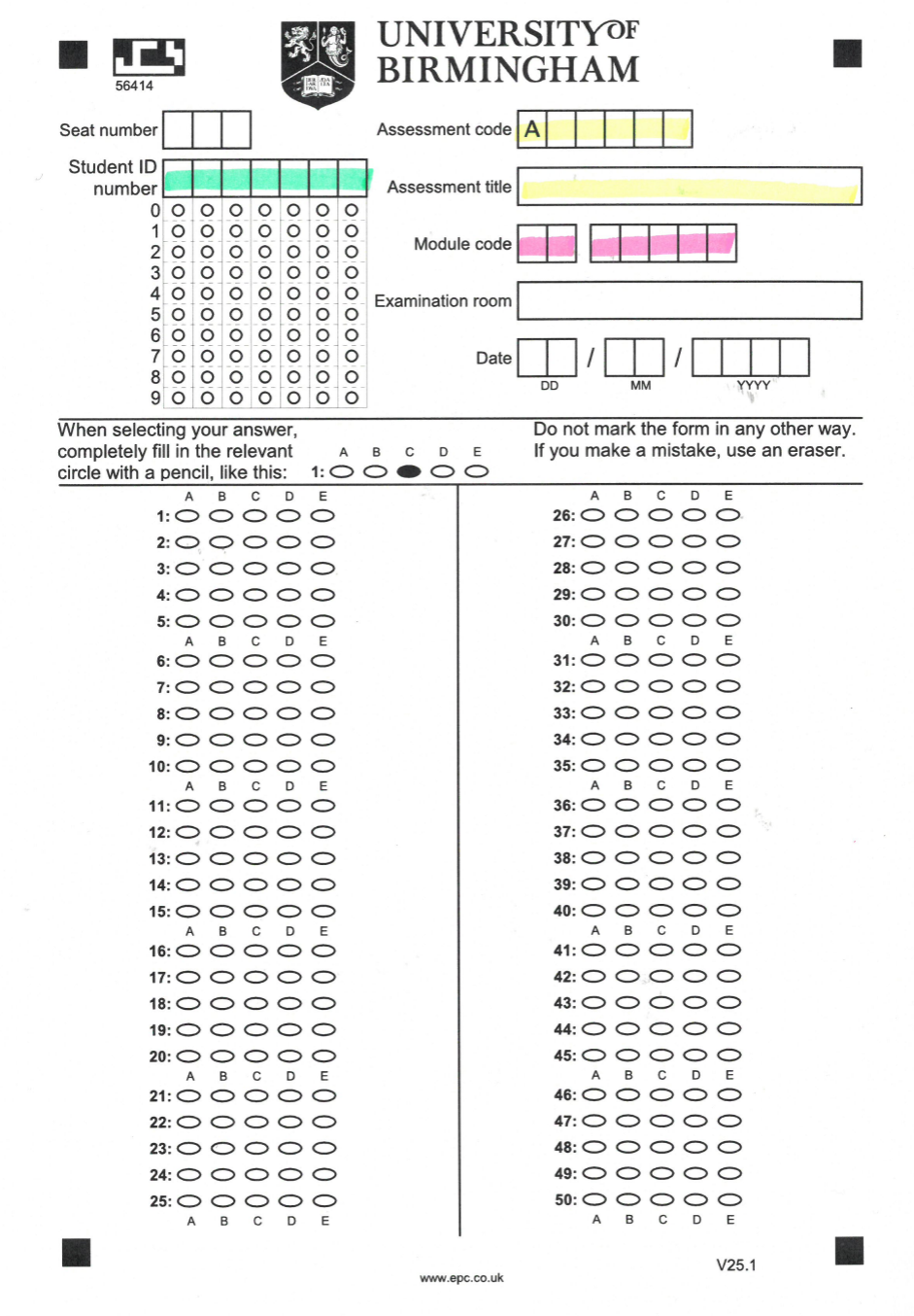 New MCQ Grid Example
