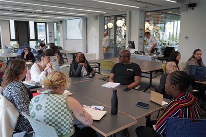 Postgraduates discuss their research in one of the Festival's workshops