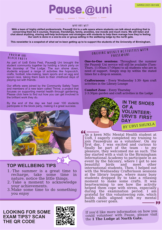 Pause@ Uni Newsletter
