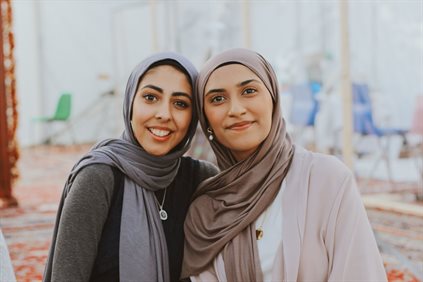 Fatema and friend on Eid